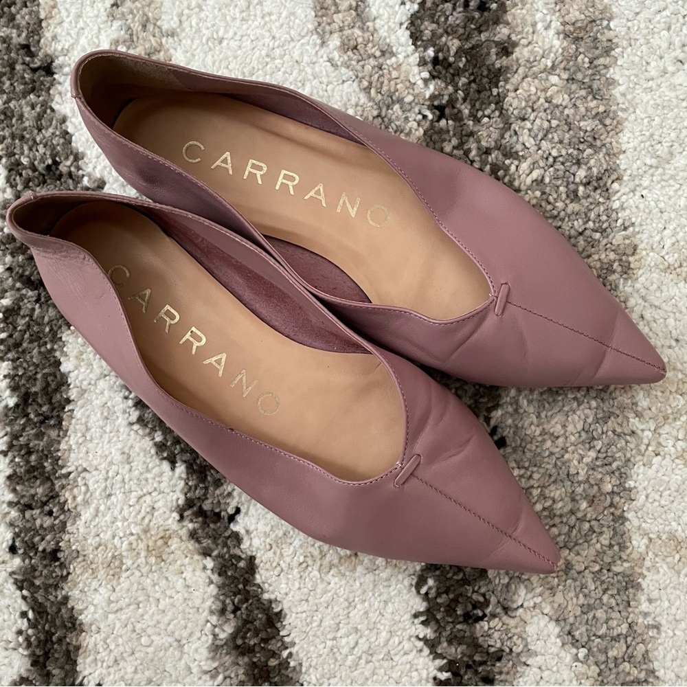 Carrano Lilac Pointed Toe Flats - image 1